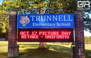 trunnell elementary school sign