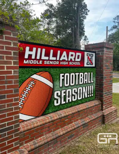 Hillard School sign