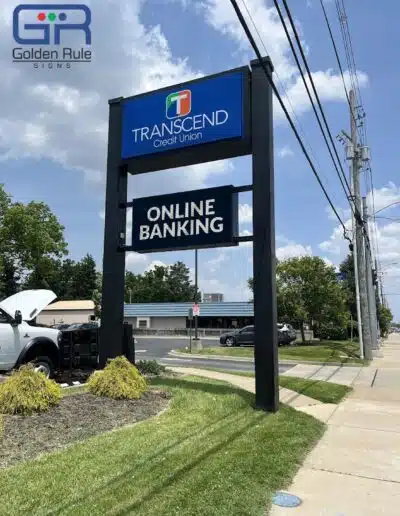 Transcend Credit Union Business Sign