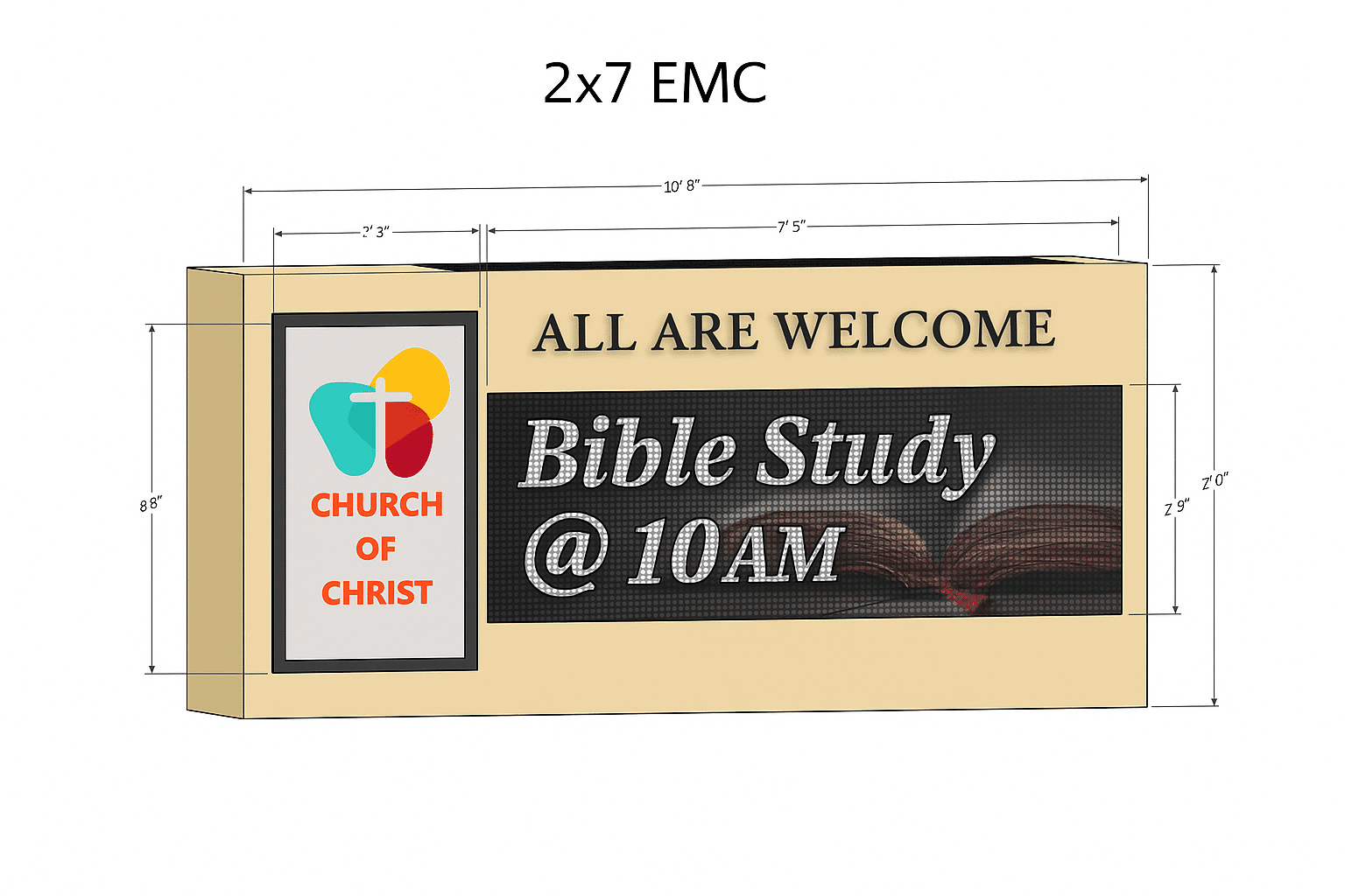 MODEL 5100 TURNKEY MONUMENT | Golden Rule Signs